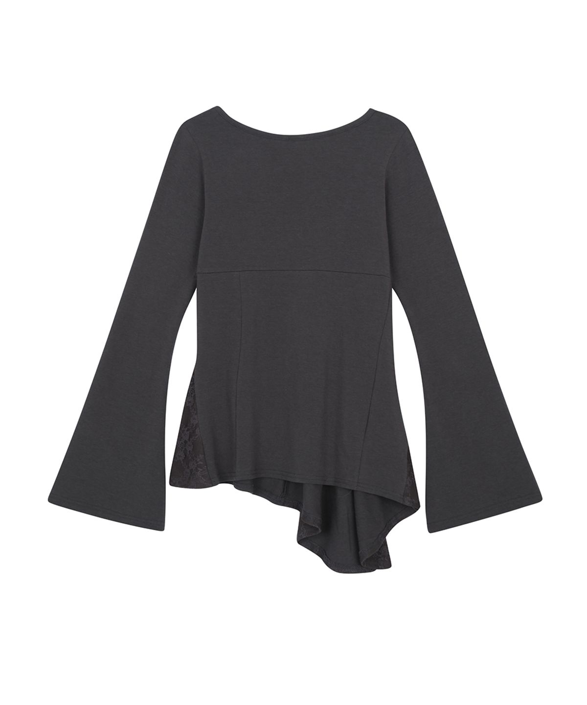 러브이즈트루(LUVISTRUE) RL LAYERED LACE TEE(CHARCOAL)