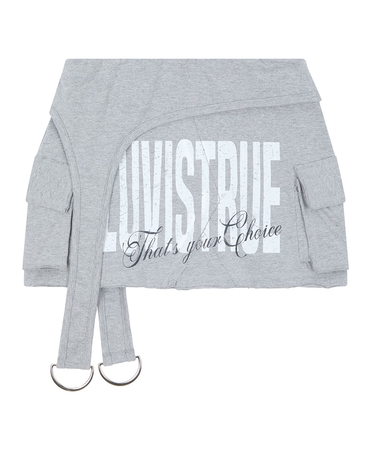 러브이즈트루(LUVISTRUE) RL LAYERED MINI SKIRT(GRAY)