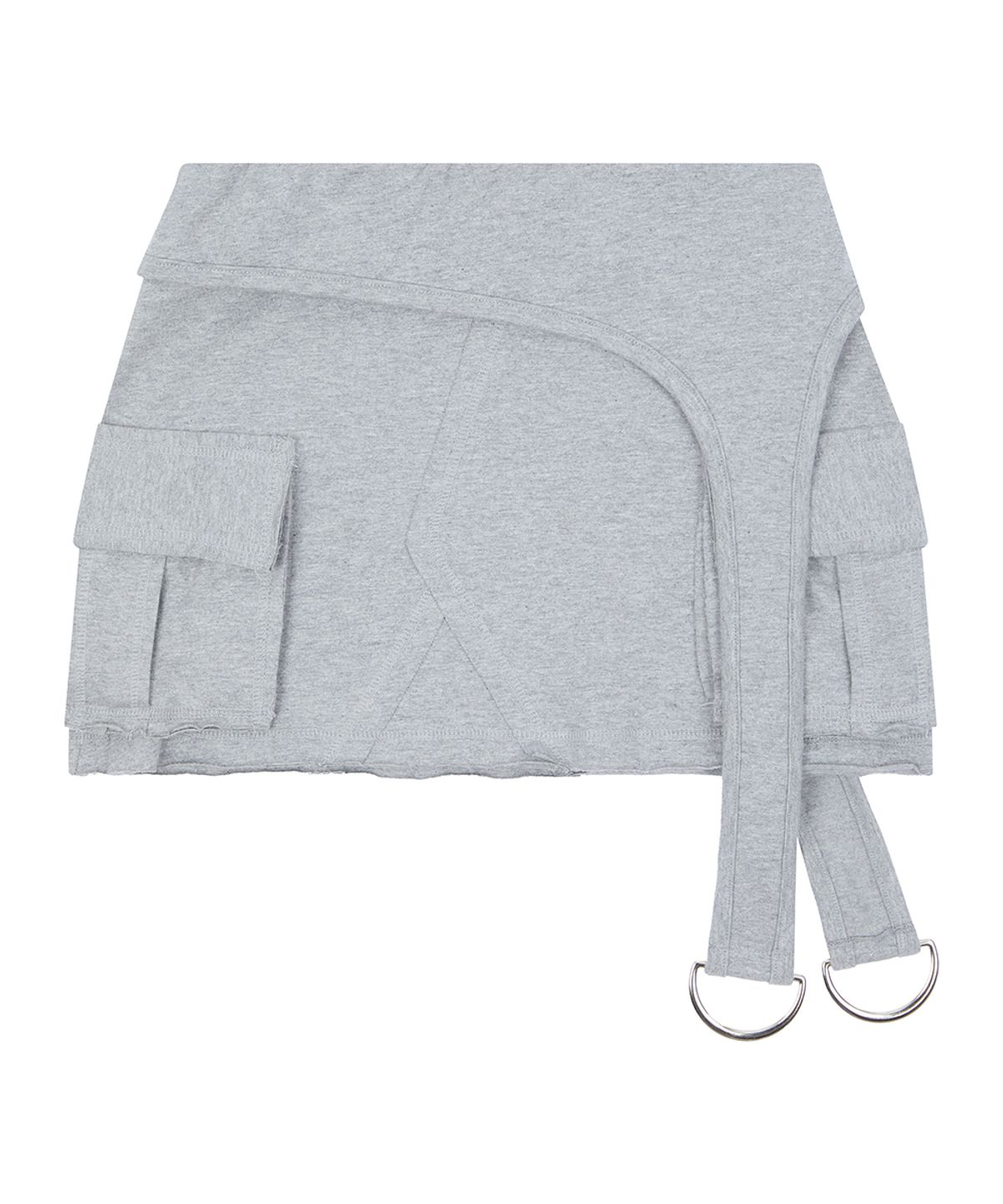 러브이즈트루(LUVISTRUE) RL LAYERED MINI SKIRT(GRAY)