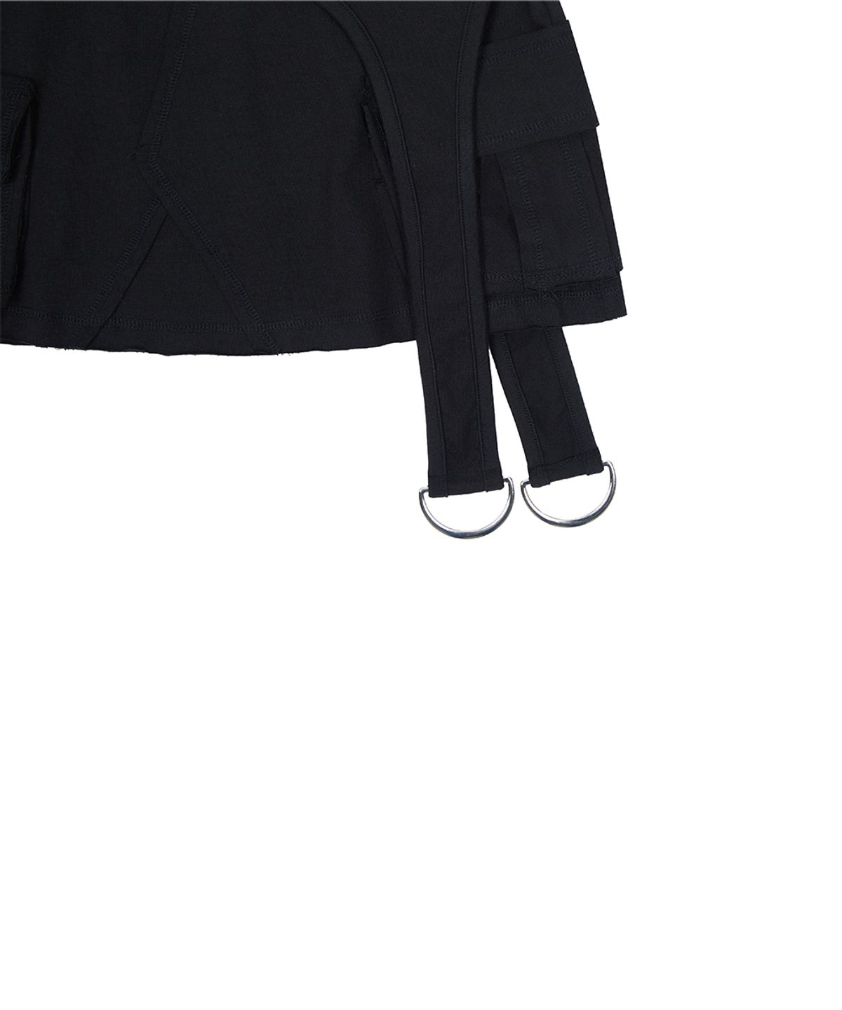 러브이즈트루(LUVISTRUE) RL LAYERED MINI SKIRT(BLACK)