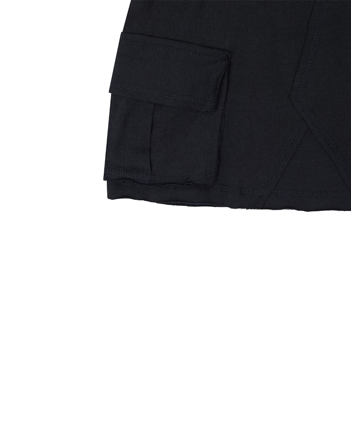 러브이즈트루(LUVISTRUE) RL LAYERED MINI SKIRT(BLACK)