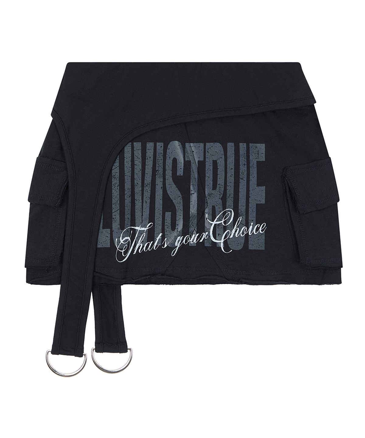 러브이즈트루(LUVISTRUE) RL LAYERED MINI SKIRT(BLACK)