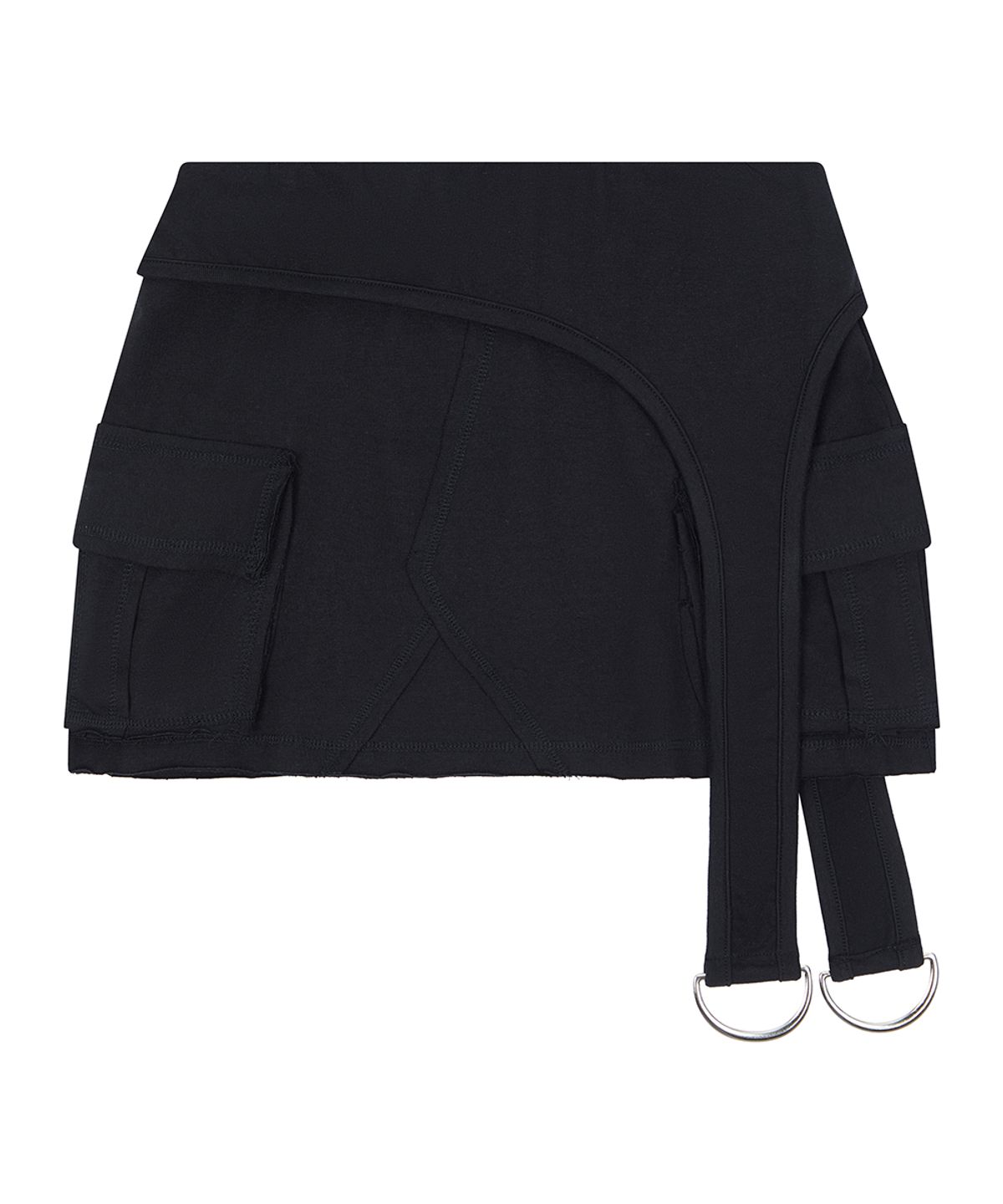 러브이즈트루(LUVISTRUE) RL LAYERED MINI SKIRT(BLACK)
