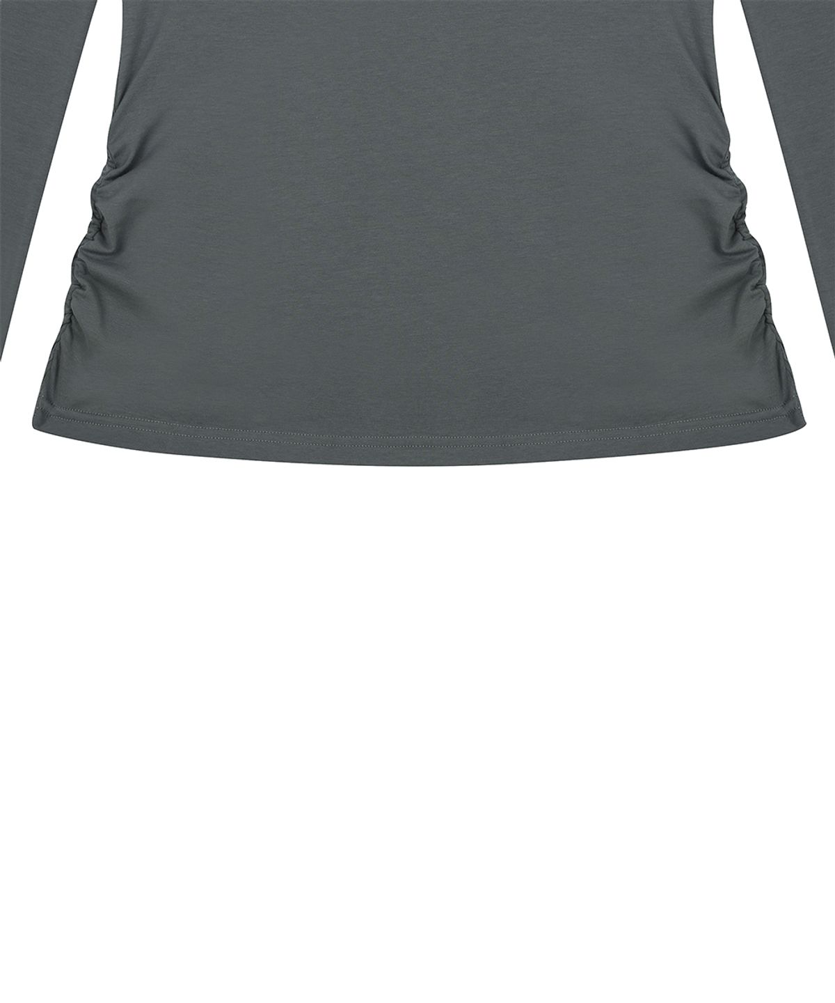 러브이즈트루(LUVISTRUE) RL LUVMEMORE SHIRRING TEE(CHARCOAL)
