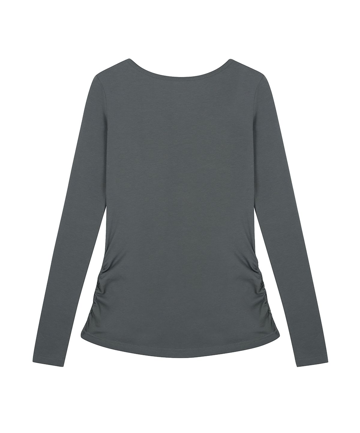러브이즈트루(LUVISTRUE) RL LUVMEMORE SHIRRING TEE(CHARCOAL)