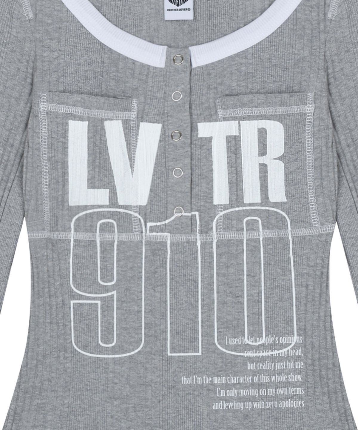 러브이즈트루(LUVISTRUE) RL LVTR 910 TEE(GRAY)