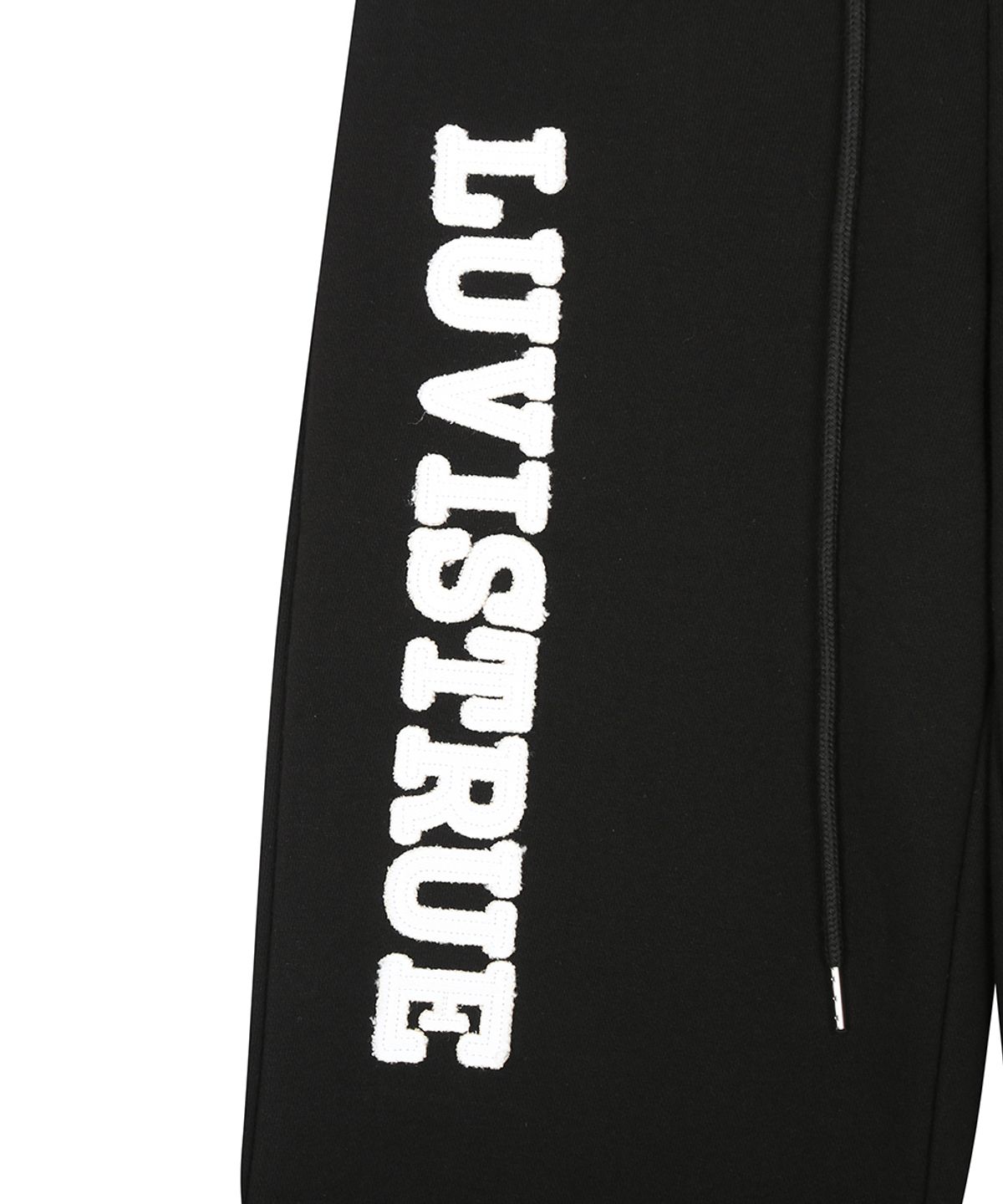 러브이즈트루(LUVISTRUE) RL PATCH BOOTCUT PANTS(BLACK)