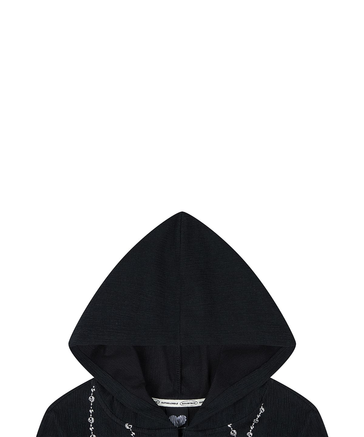 러브이즈트루(LUVISTRUE) RL ROSARY HOOD T-SHIRT(BLACK)