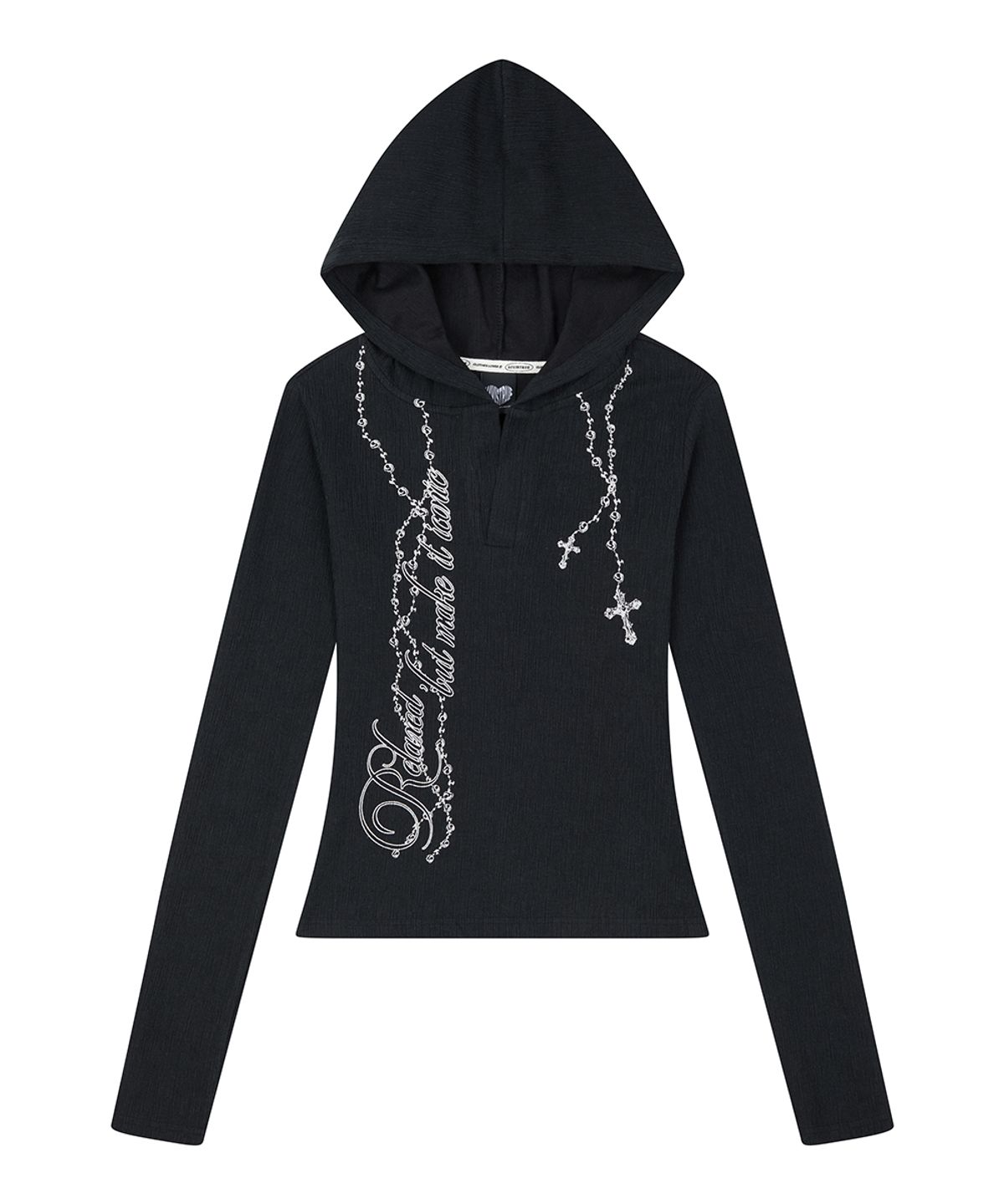 러브이즈트루(LUVISTRUE) RL ROSARY HOOD T-SHIRT(BLACK)