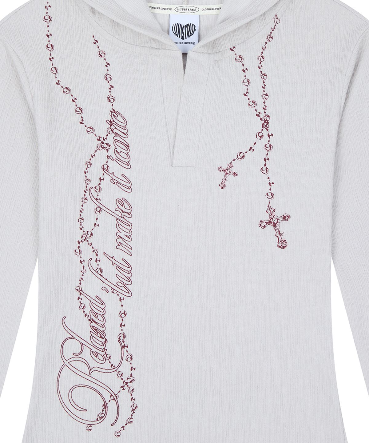 러브이즈트루(LUVISTRUE) RL ROSARY HOOD T-SHIRT(BEIGE)
