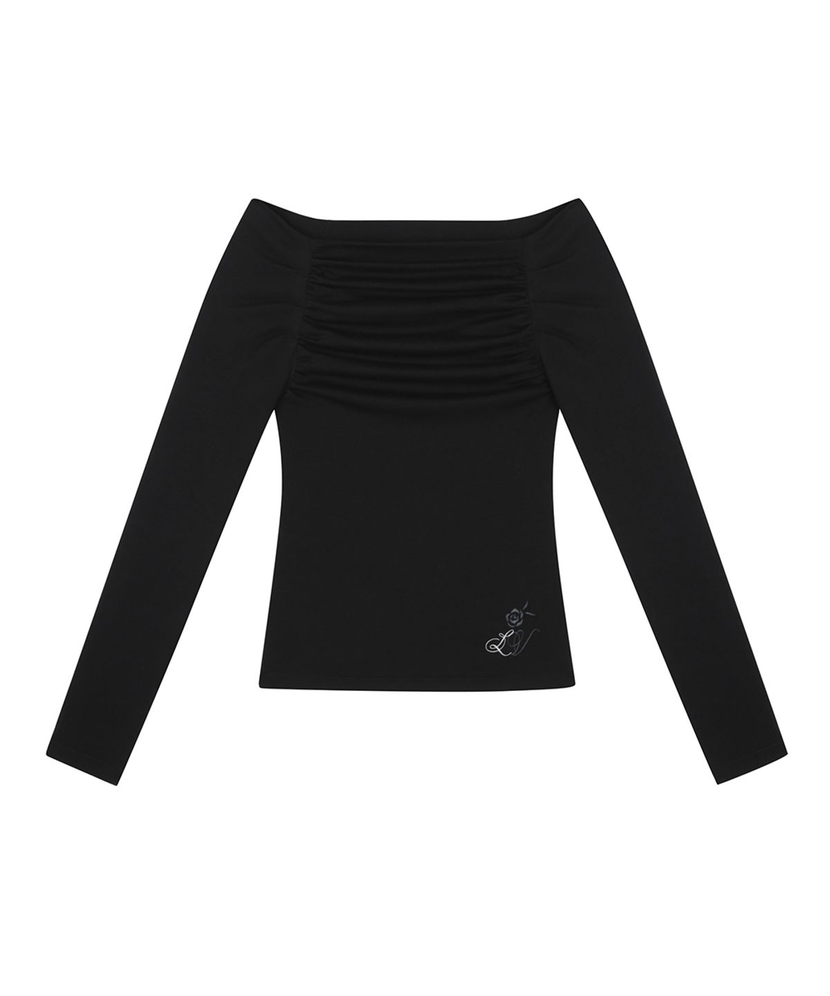 러브이즈트루(LUVISTRUE) RL SHIRRING SLEEVE(BLACK)