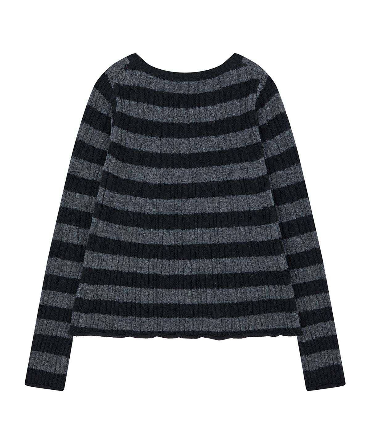 러브이즈트루(LUVISTRUE) RL SQUARE NECK KNIT(BLACK)