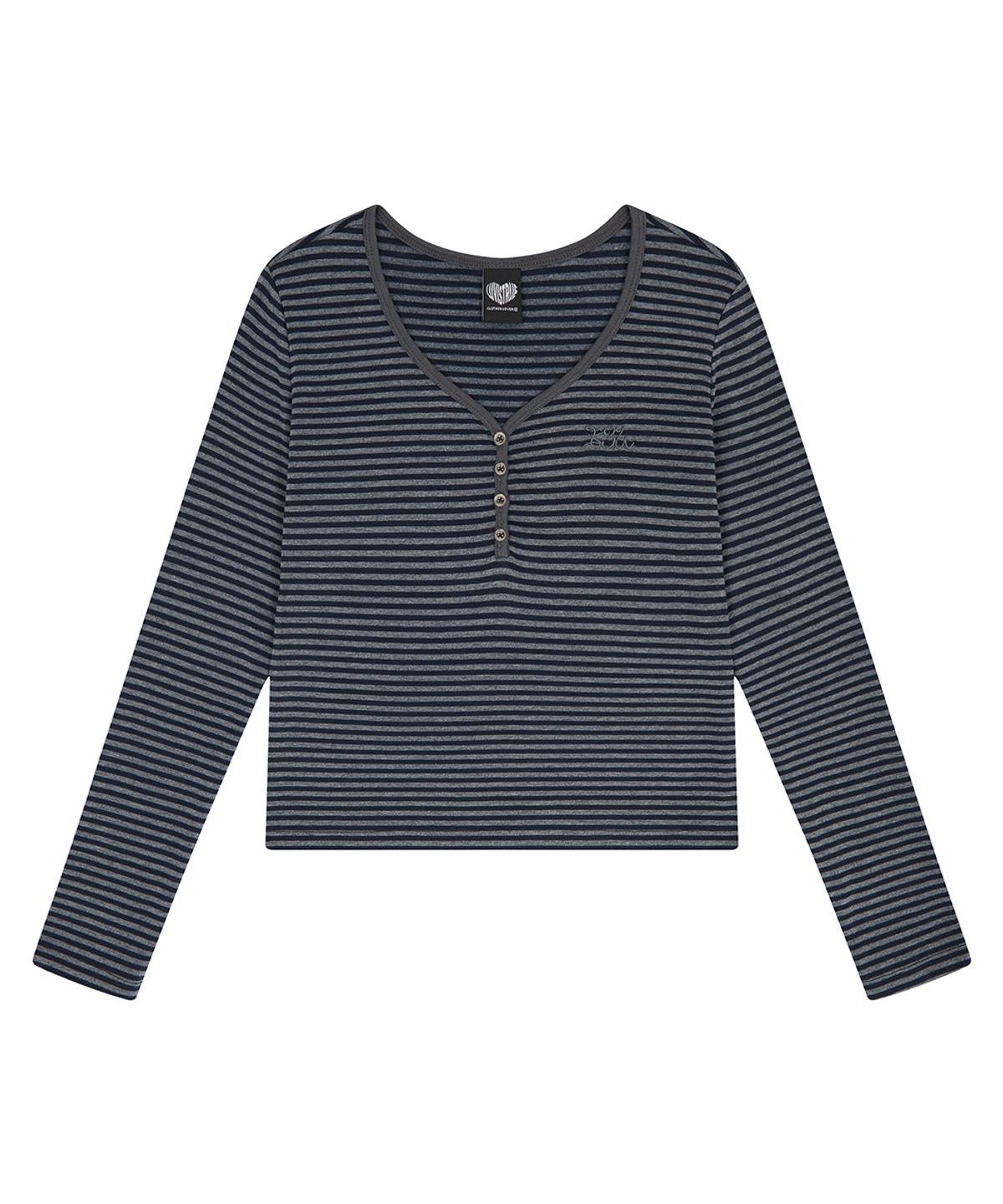 러브이즈트루(LUVISTRUE) BASIC ILOVEU SLEEVE TEE(NAVY)