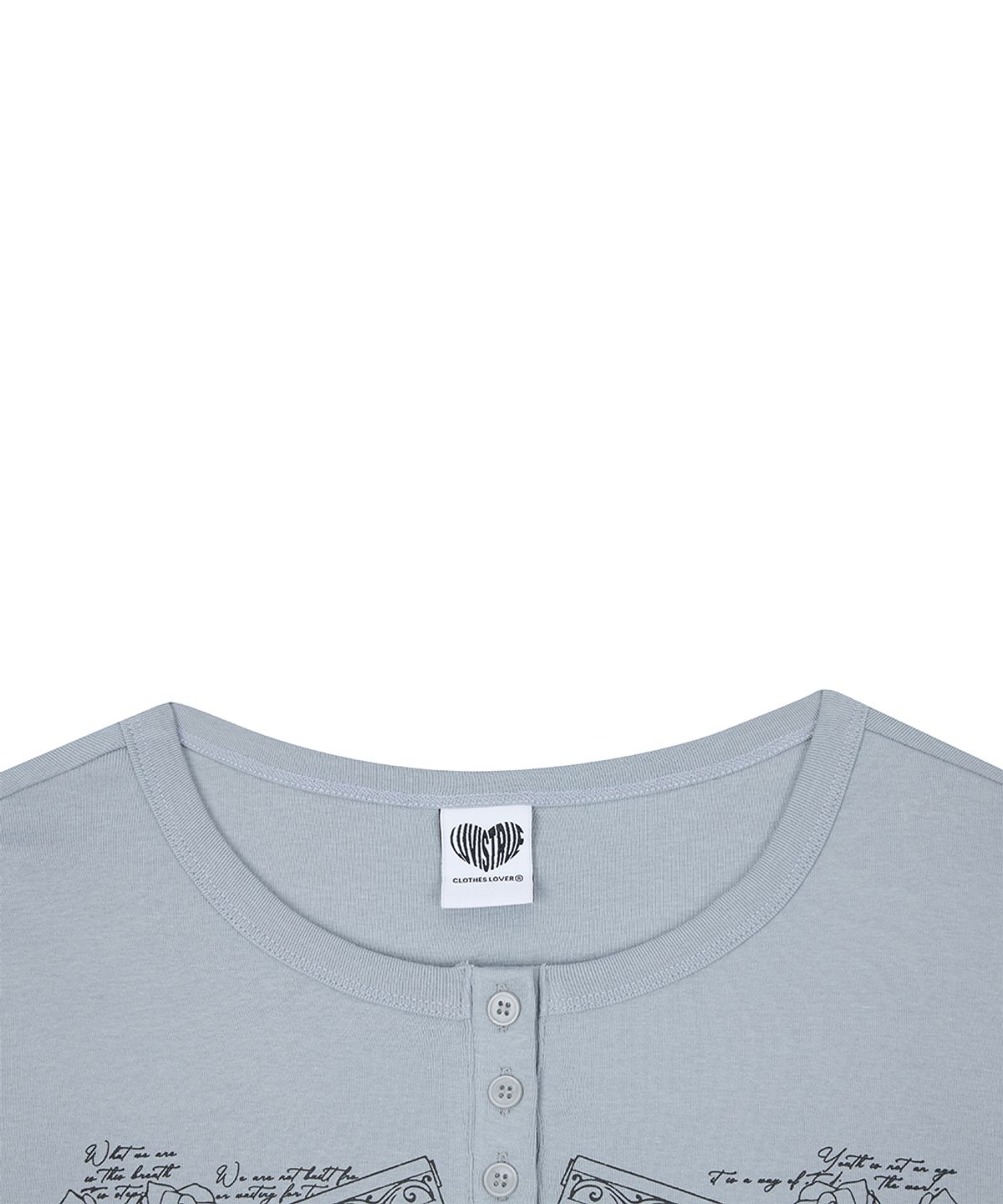 러브이즈트루(LUVISTRUE) RL DOUBLE GUN LONG SLEEVE(GRAY)