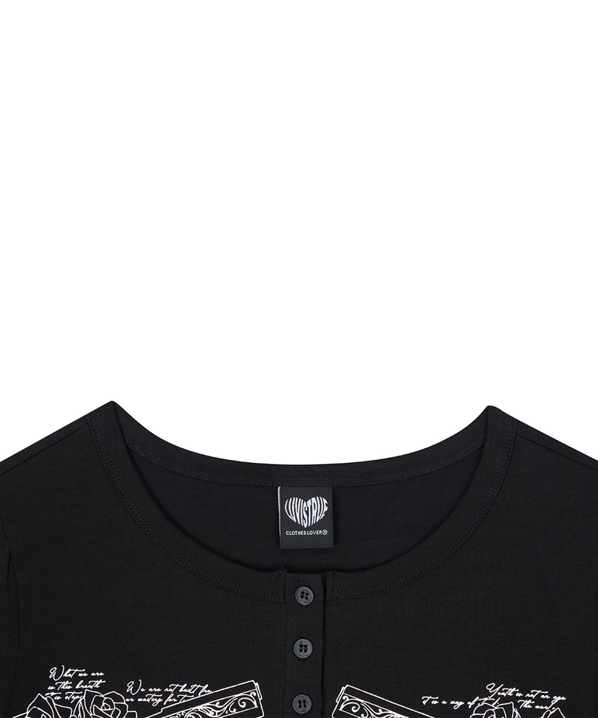 러브이즈트루(LUVISTRUE) RL DOUBLE GUN LONG SLEEVE(BLACK)
