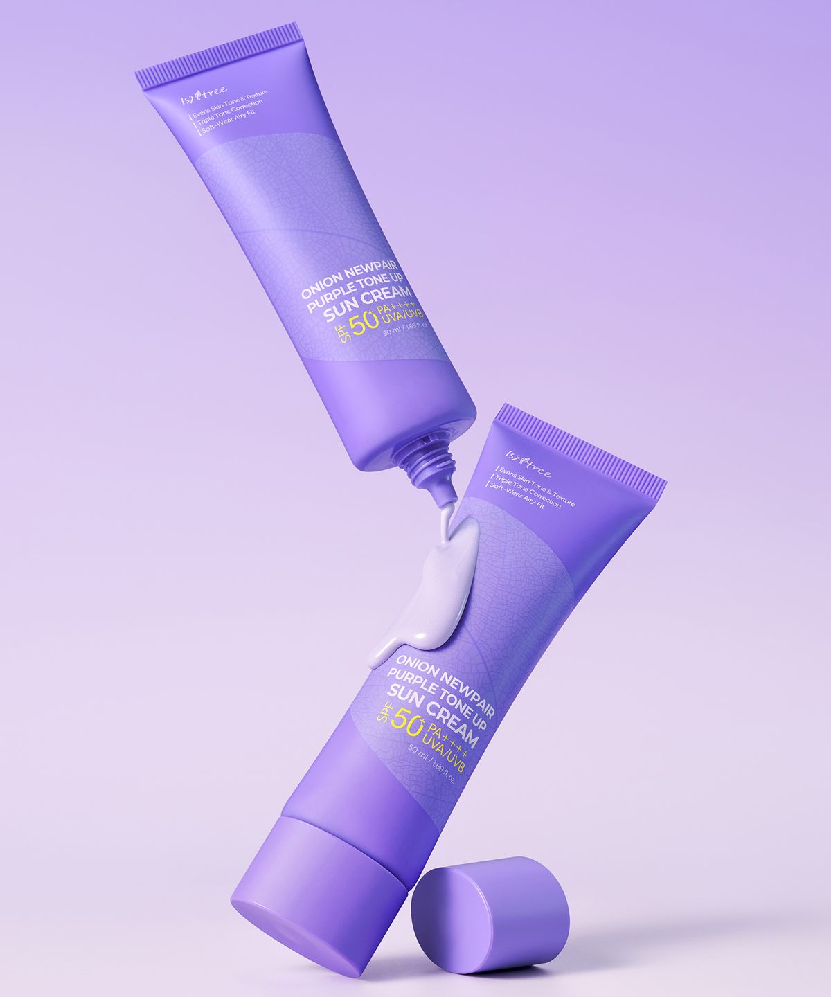 이즈앤트리(ISNTREE) 어니언 뉴페어 퍼플 톤업 선크림 50ml