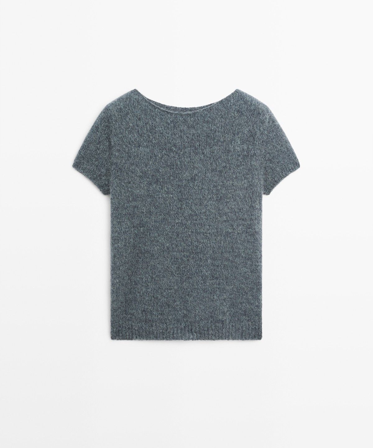 마시모두띠(MASSIMO DUTTI) 알파카 블렌드 반팔 니트 스웨터