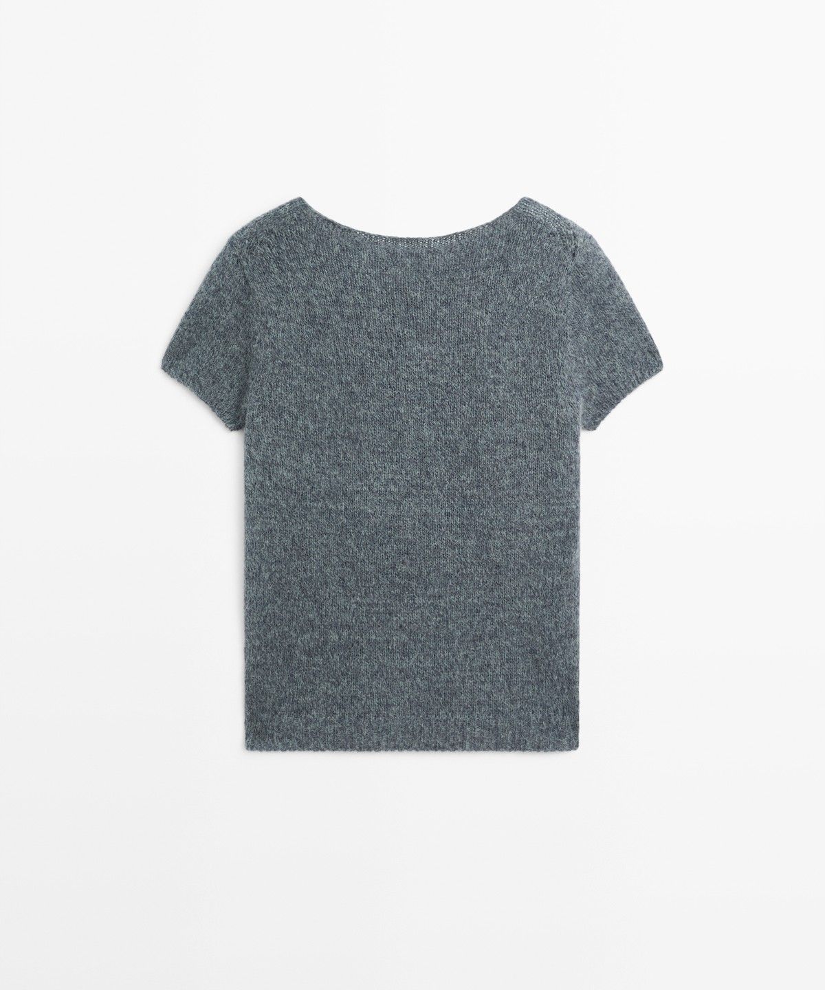 마시모두띠(MASSIMO DUTTI) 알파카 블렌드 반팔 니트 스웨터