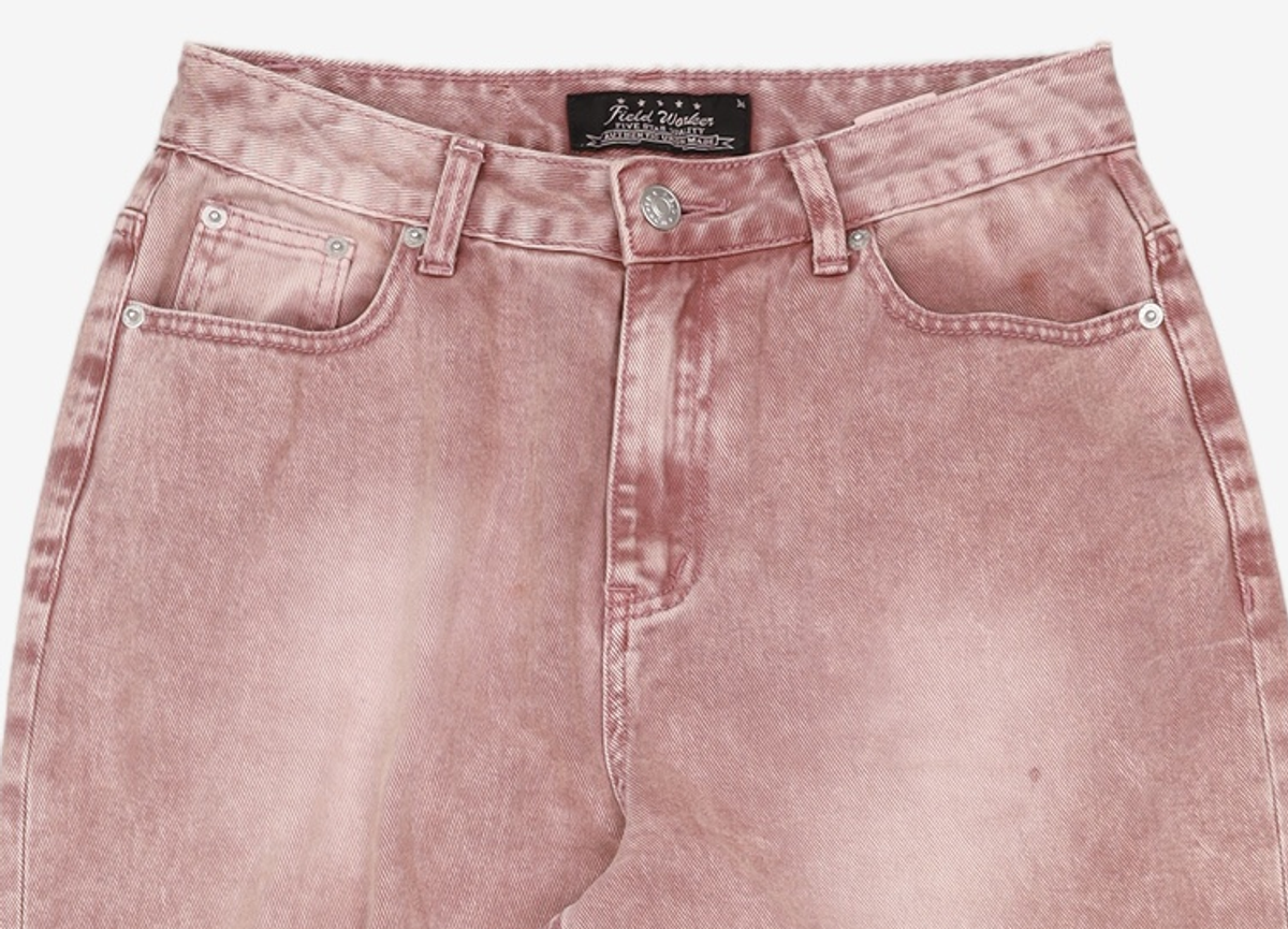 필드워커(FIELDWORKER) DYEING WIDE DENIM [PINK] 0MM