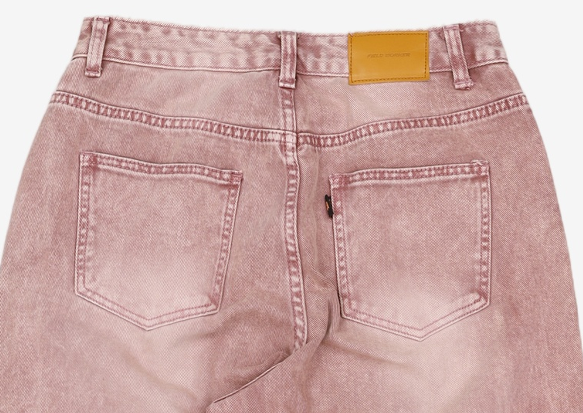 필드워커(FIELDWORKER) DYEING WIDE DENIM [PINK] 0MM