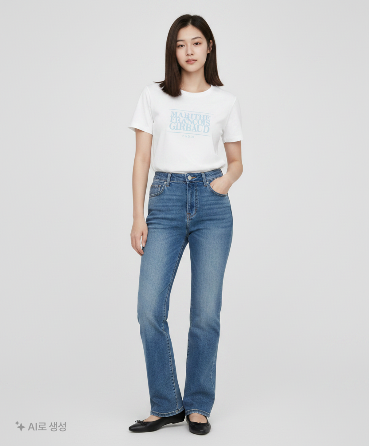 마리떼 프랑소와 저버(MARITHÉ + FRANҪOIS GIRBAUD) W CLASSIC LOGO TEE light beige S