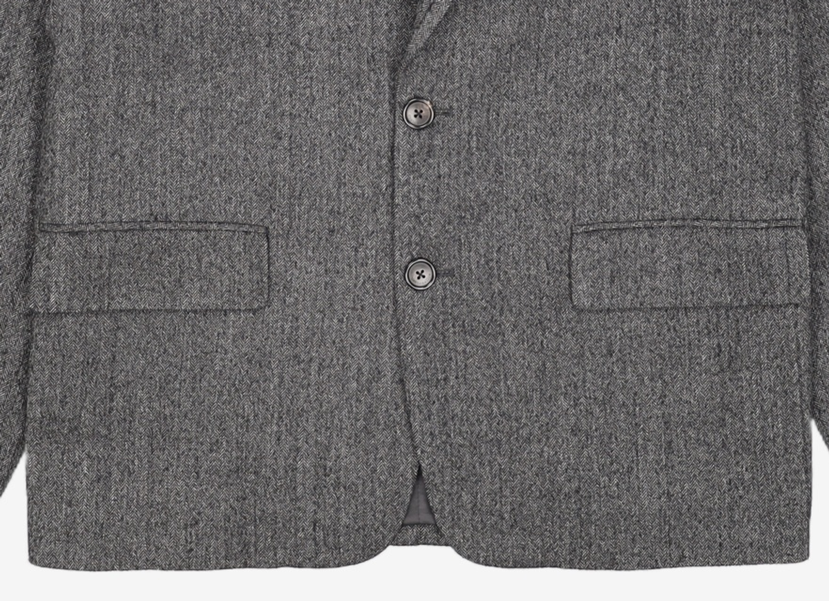 커스텀멜로우(CUSTOMELLOW) herringbone covy jacket (set-up) CWJAW23852GYX 95