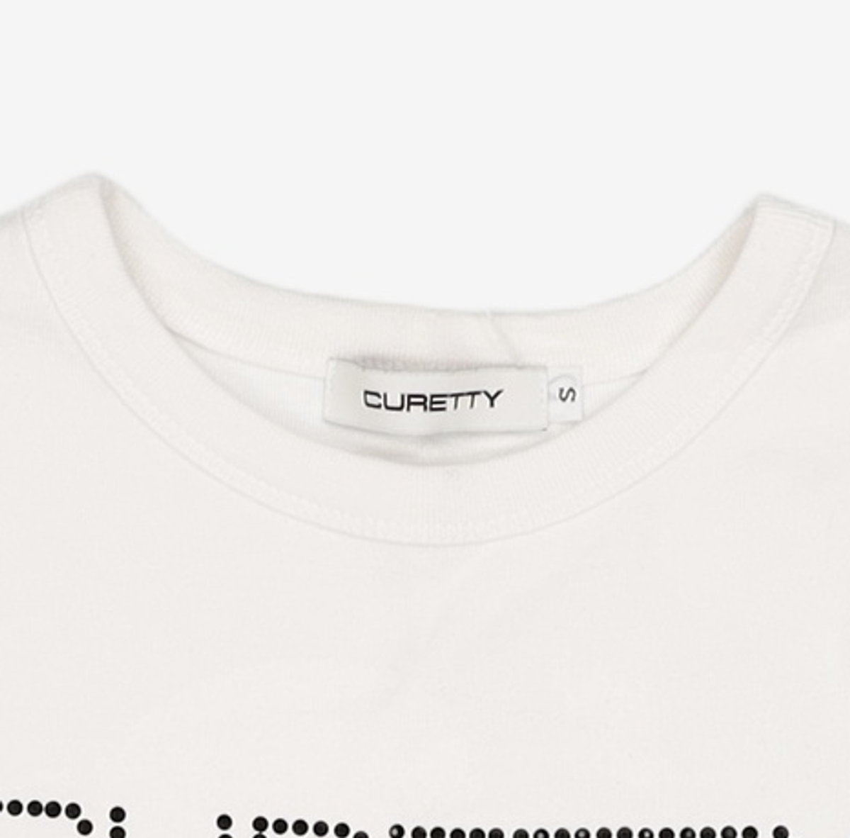 큐리티(CURETTY) C DIAGONAL HEMLINE T-SHIRT_BLACK S