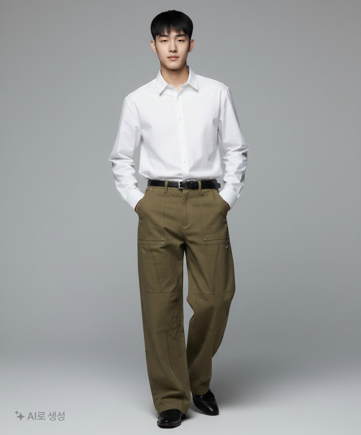 오프닝프로젝트(OPENING PROJECT) Shield Cutted Pant - Olive 2