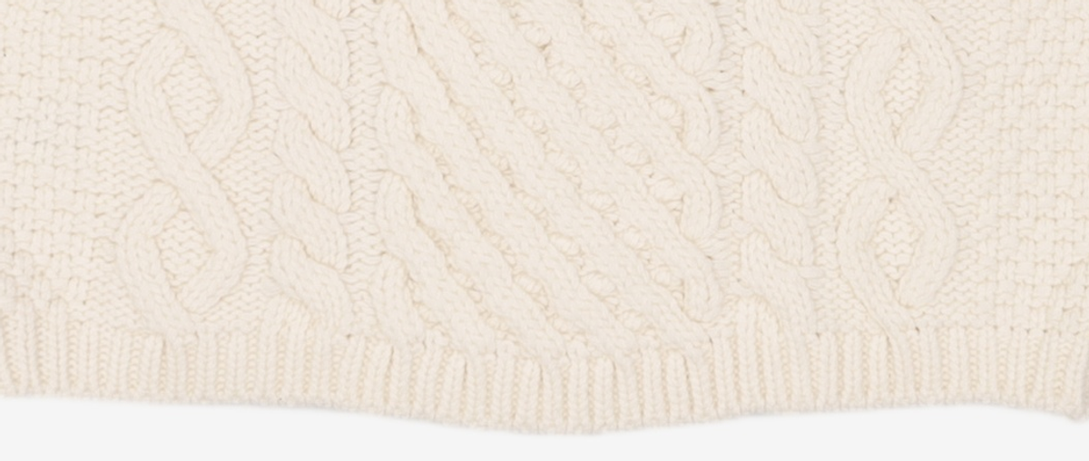 오아이오아이 컬렉션(OIOI COLLECTION) MIXED CABLE CROP KNIT VEST [CREAM] FREE