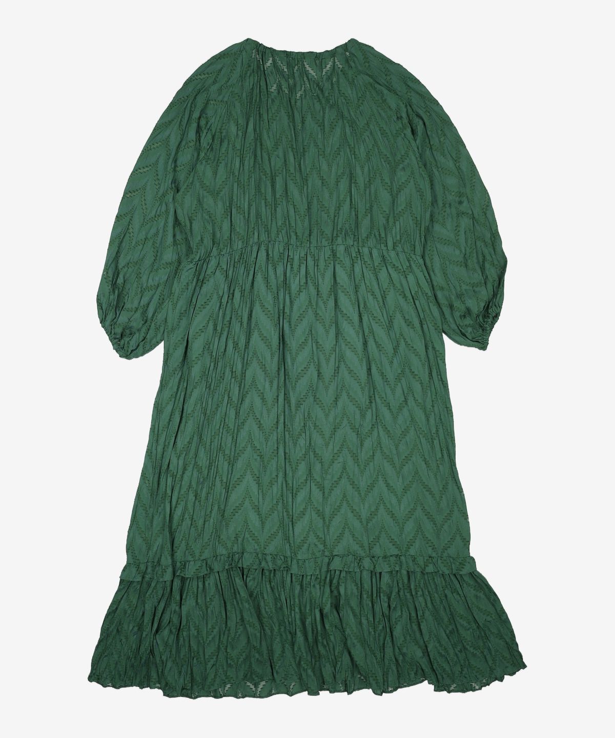 룩캐스트(LOOKAST) GREEN PLEATED LONG DRESS ONE SIZE