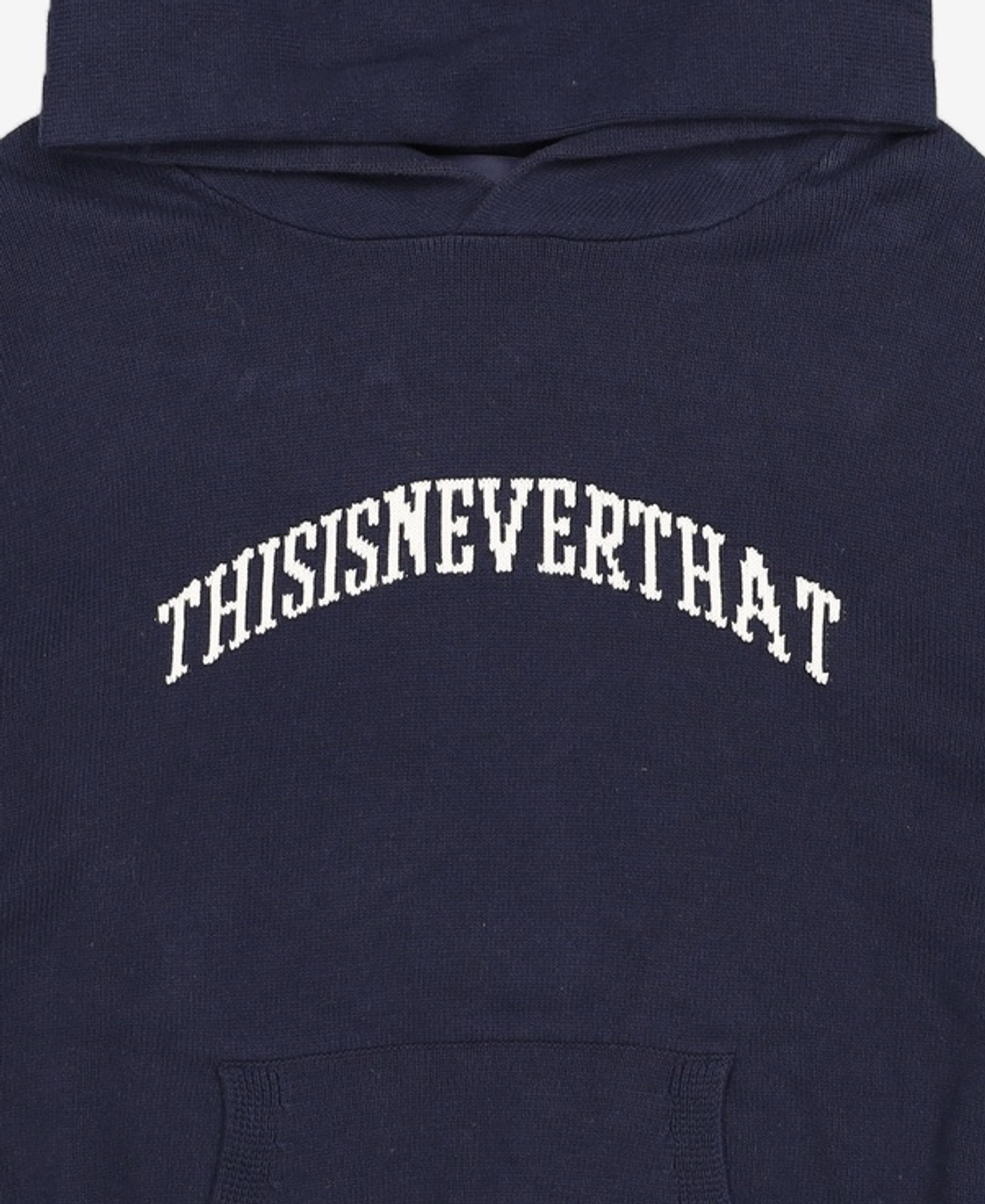 디스이즈네버댓(THISISNEVERTHAT) Arch-Logo Knit Hoodie Charcoal XL