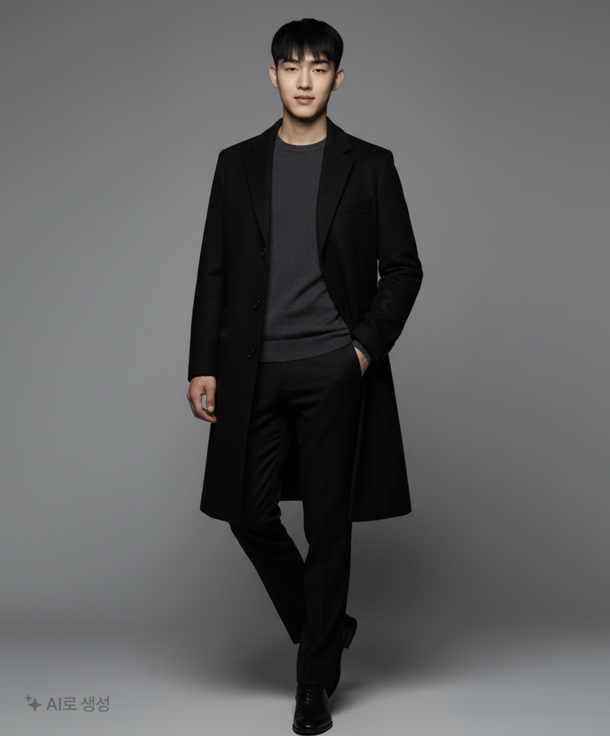 무신사 스탠다드(MUSINSA STANDARD) 겨울 싱글 코트 L