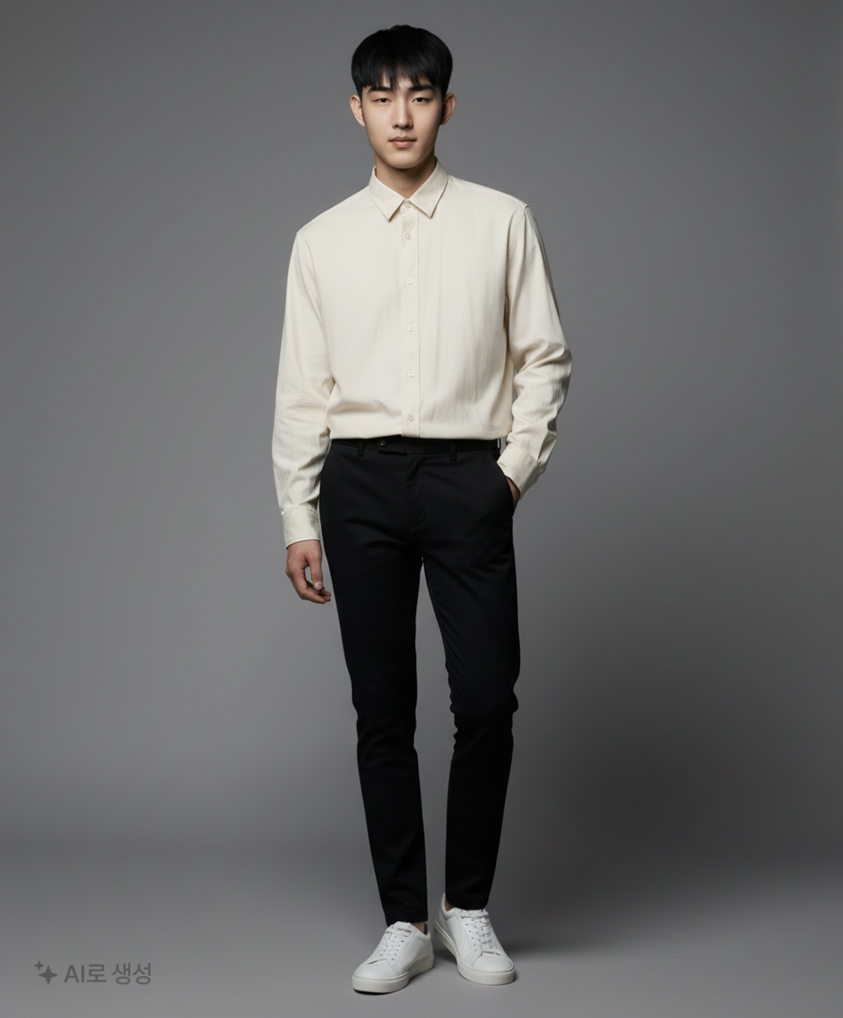 세컨모놀로그(SECONDMONO) (TIE SET)Side Slit Oversized Cotton Shirt [8 color]_SESH008 S