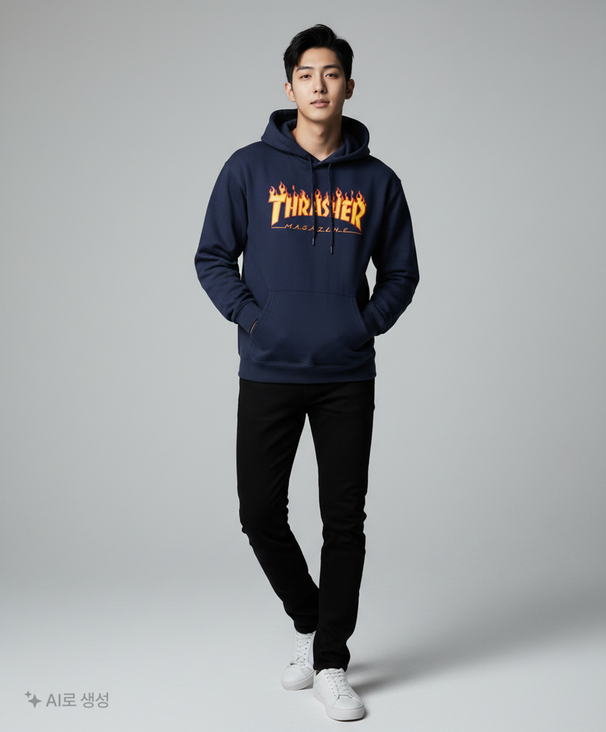 트레셔(THRASHER) 후드 티셔츠 L