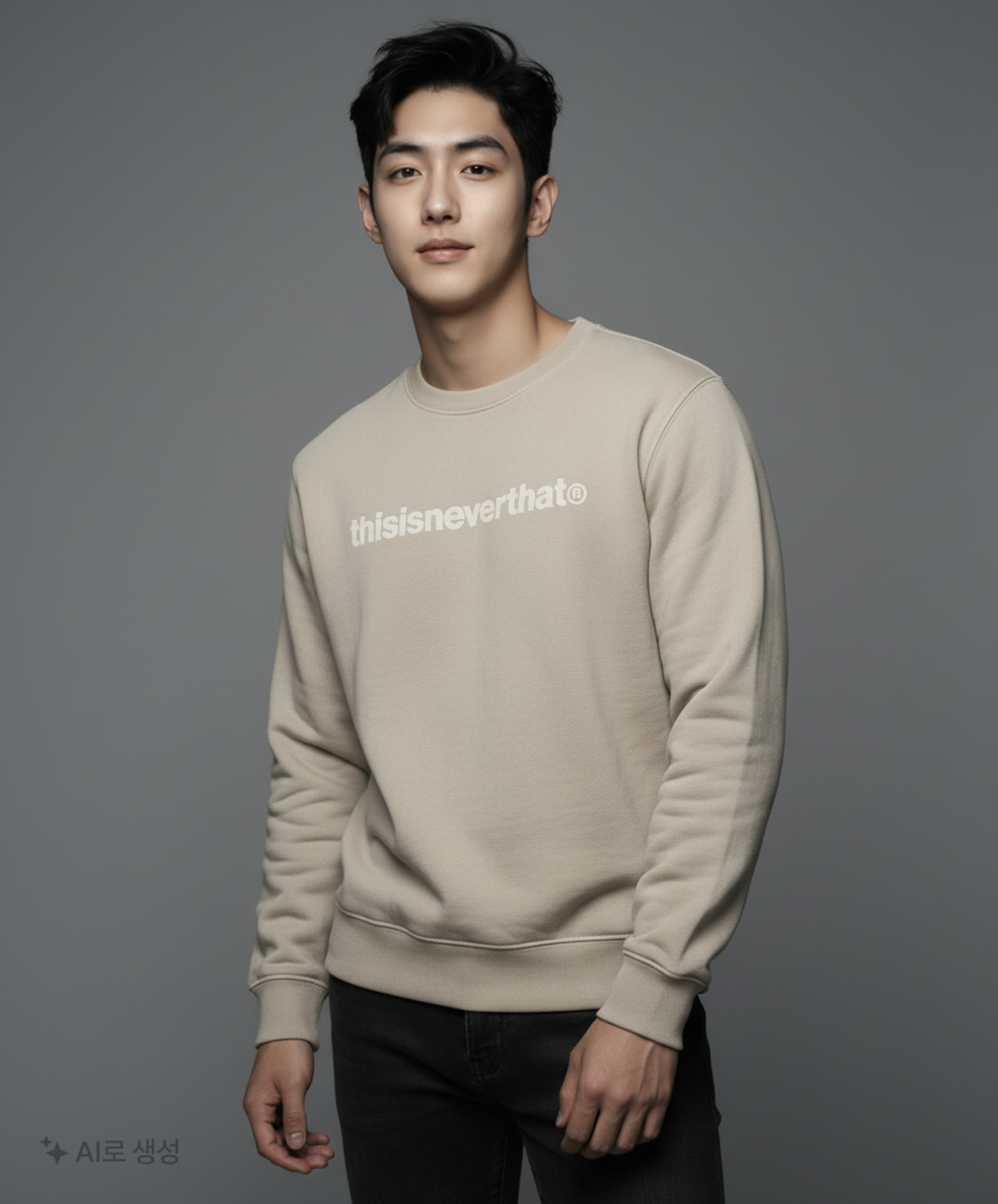 디스이즈네버댓(THISISNEVERTHAT) (FW21) T-Logo Crewneck Ivory XL