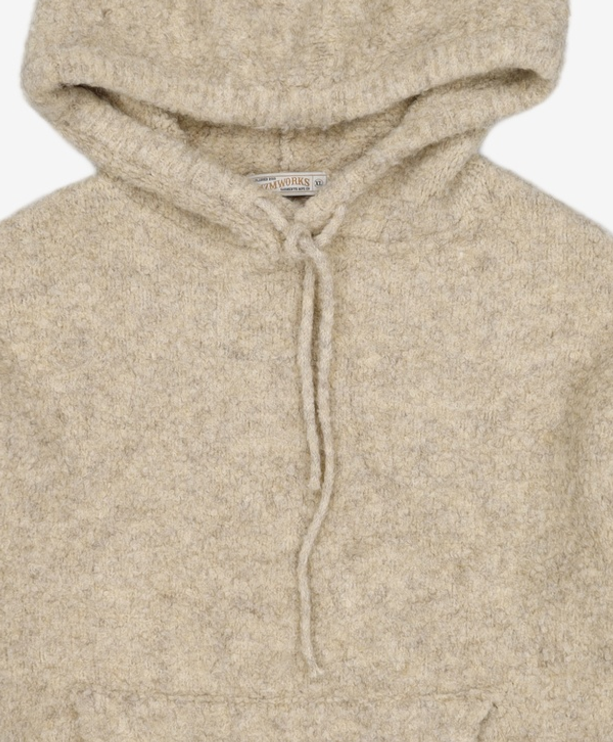 프리즘웍스(FRIZMWORKS) WAVE BOUCLE KNIT HOODY _ OATMEAL XL