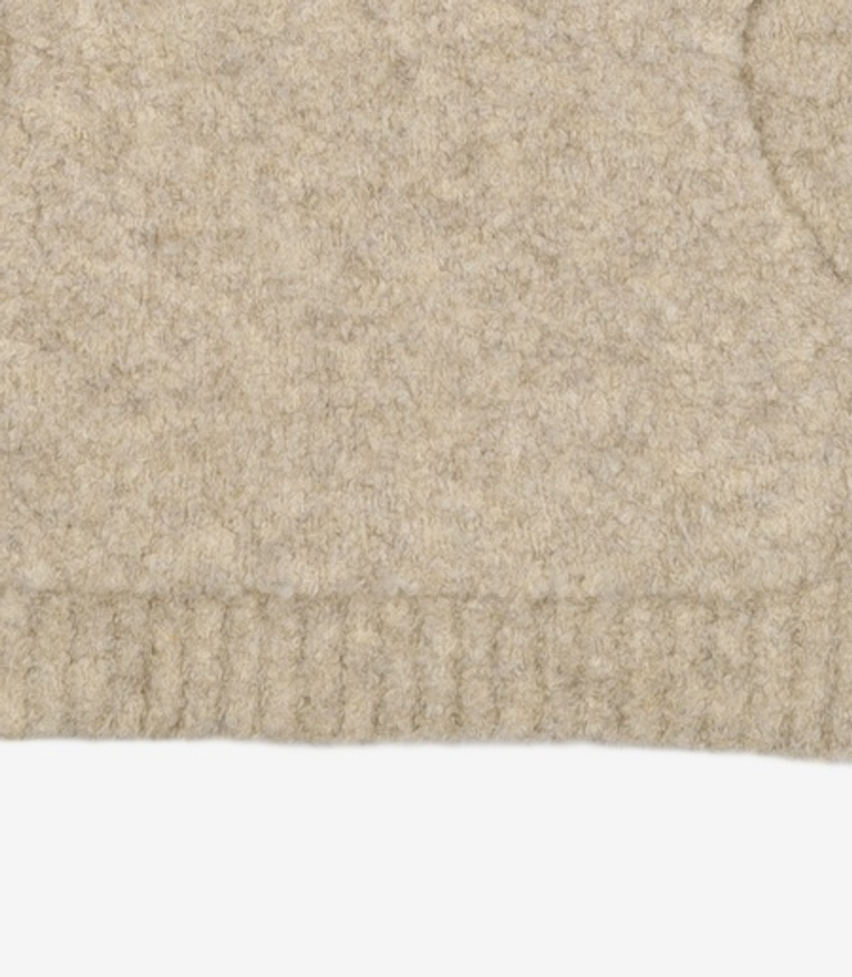 프리즘웍스(FRIZMWORKS) WAVE BOUCLE KNIT HOODY _ OATMEAL XL