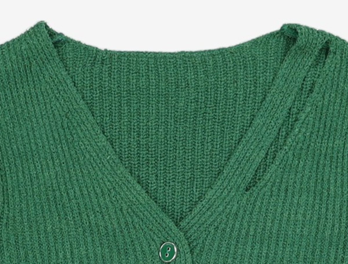 미쏘(MIXXO) 어깨트임 가디건 MIWCKD121T S