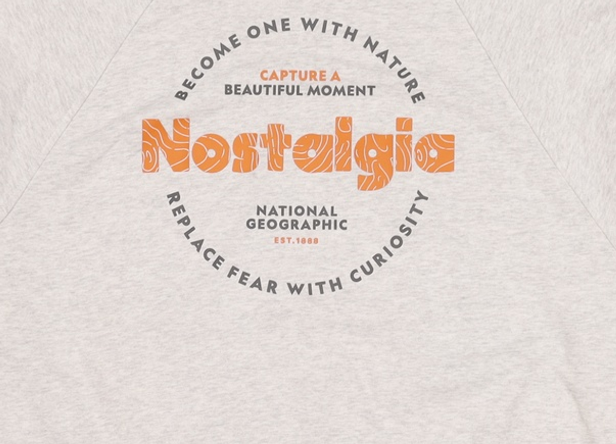 내셔널지오그래픽(NATIONALGEOGRAPHIC) N231WSW901 여성 원형 컨셉 아트웍 세미 오버핏 맨투맨 티셔츠 M OATMEAL S