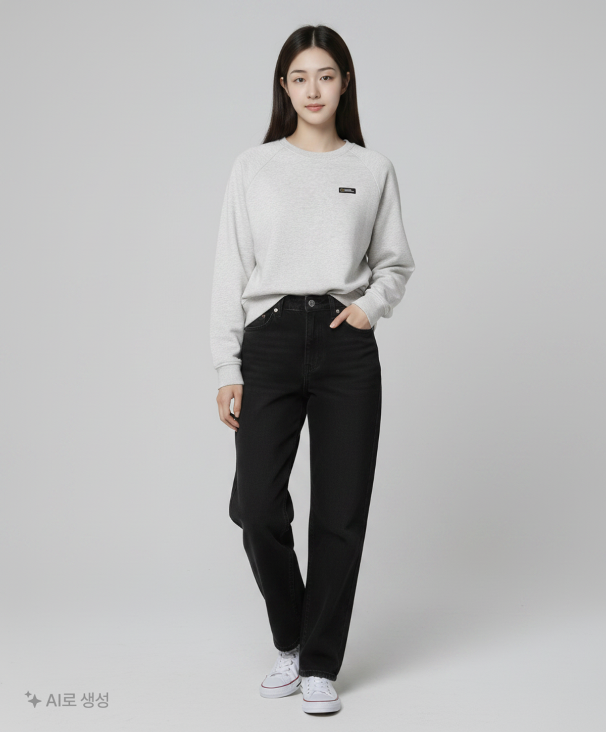 내셔널지오그래픽(NATIONALGEOGRAPHIC) N231WSW901 여성 원형 컨셉 아트웍 세미 오버핏 맨투맨 티셔츠 M OATMEAL S