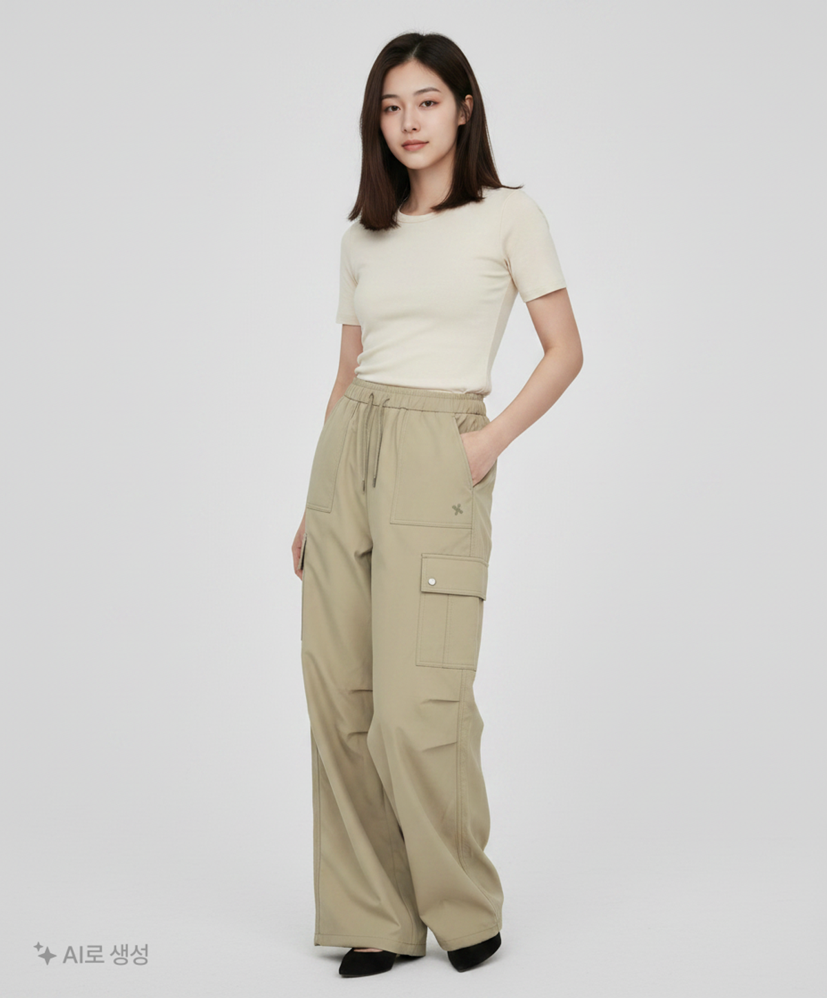 젝시믹스(XEXYMIX) 웜 우븐 카고 와이드팬츠 XFK4PP1105 M