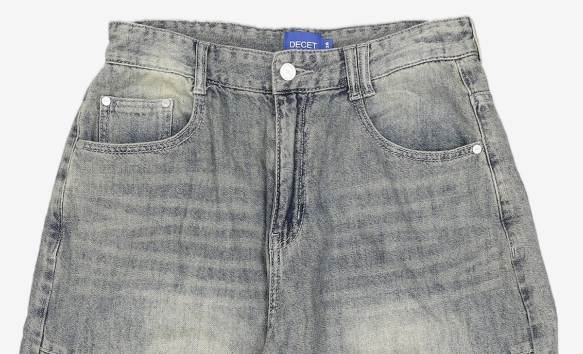 데케트(DECET) [린넨라이크]Linen Like Balloon Wide Jeans DCPT060CPIndigo 28