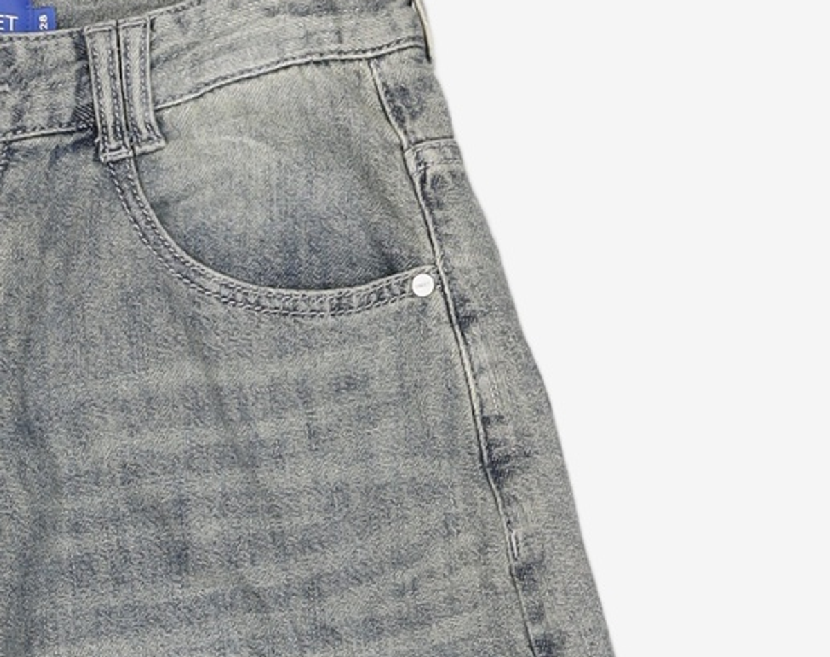 데케트(DECET) [린넨라이크]Linen Like Balloon Wide Jeans DCPT060CPIndigo 28