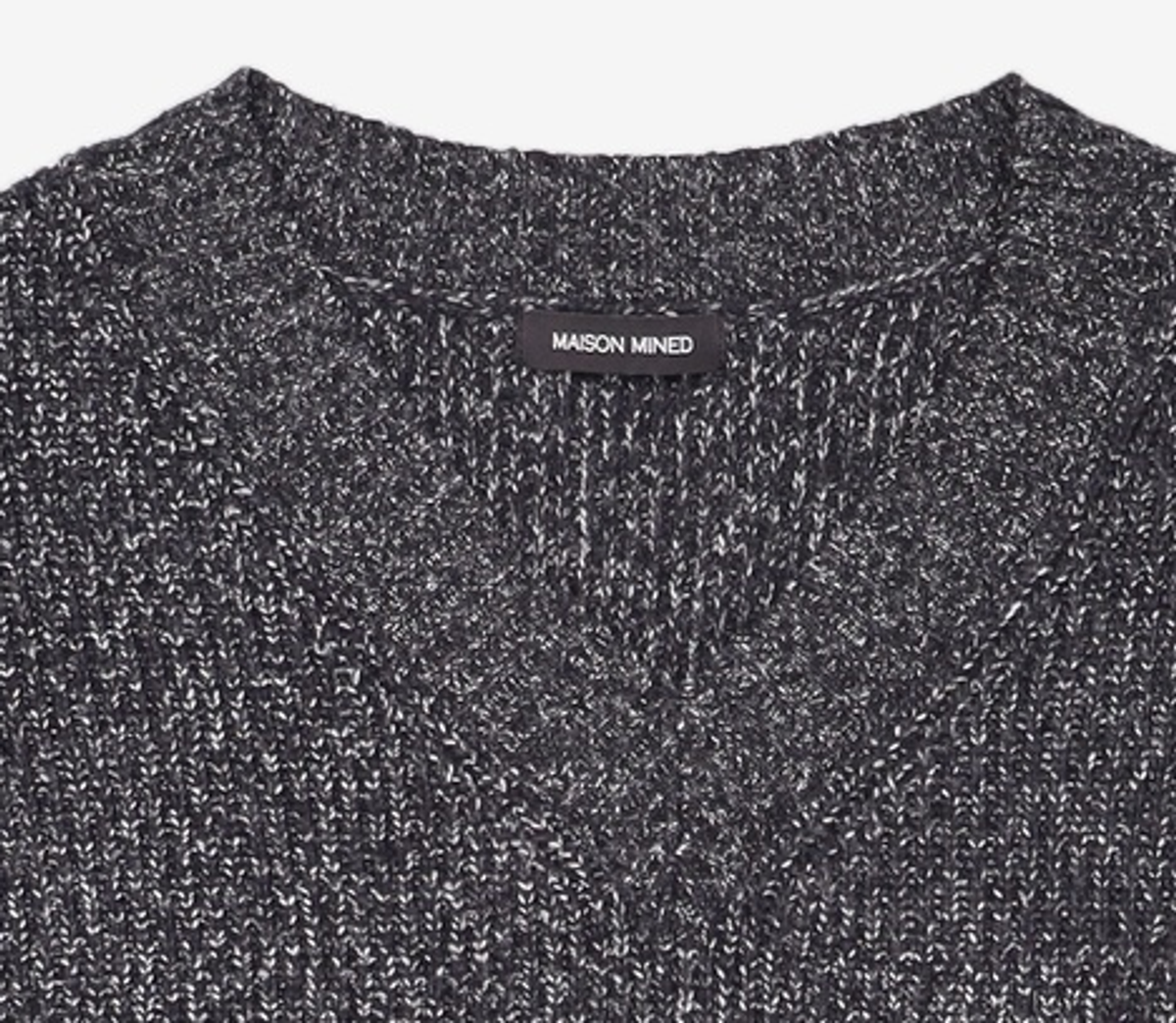 메종미네드(MAISON MINED) COOKIE AND CREAM V NECK KNIT L