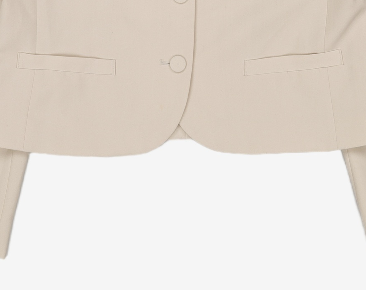 미쏘(MIXXO) [리오더]빅카라 숏 자켓 JKC921G 리오더 MIWJKC90QG M