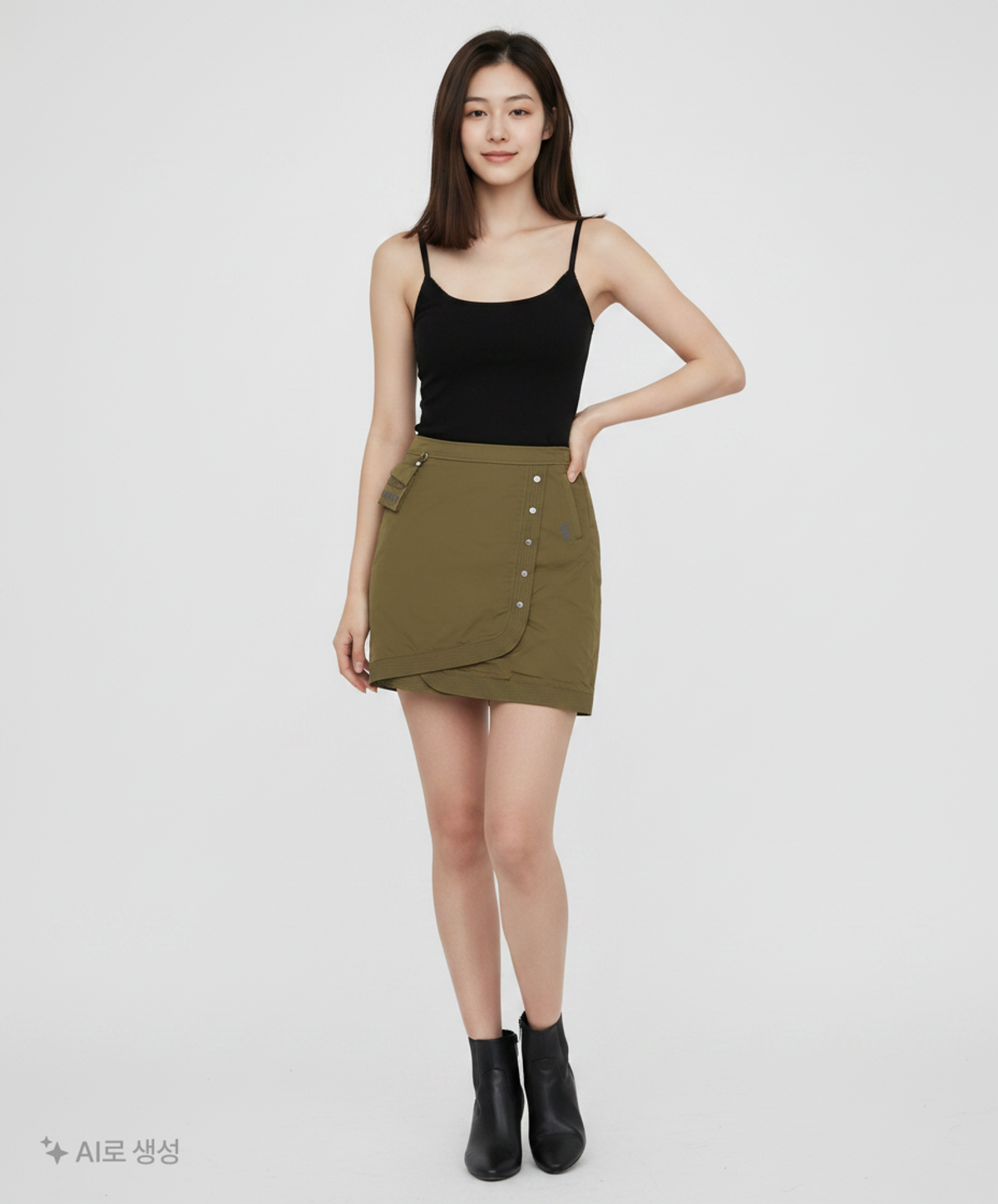 왁(WAAC) 여성 아웃포켓 랩 큐롯스커트_WWKCW21902KHX 4
