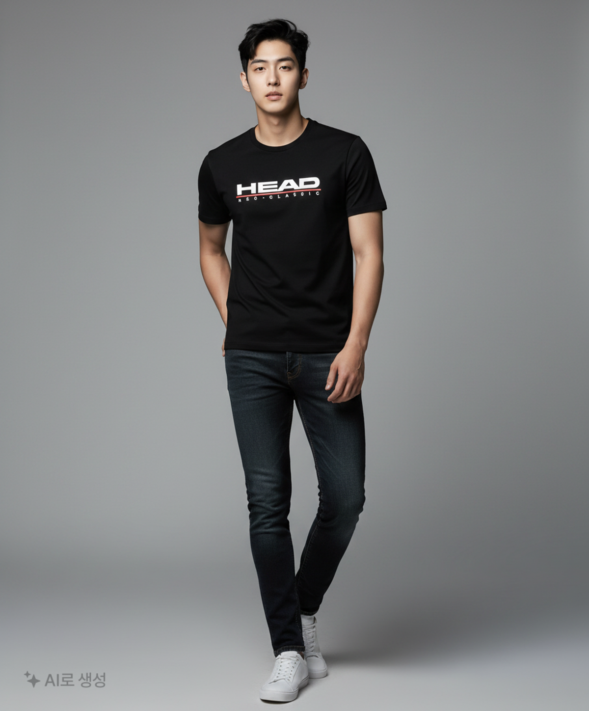 헤드(HEAD) 남녀공용 NCT 기본 헤드로고 라운드 티셔츠_JHTDM19002BKX 90