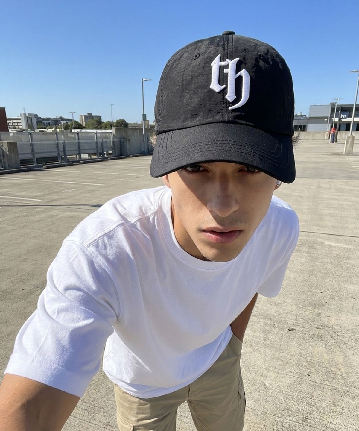 트래픽하모니(TRAFFIC HARMONY) TH NEW LOGO DEEP-FIT BALLCAP BLACK