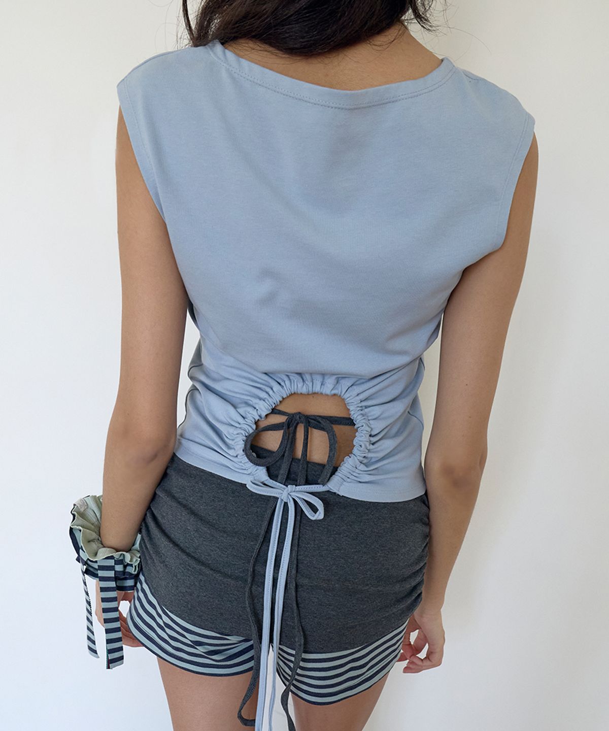 페이네틱(PAINETIC) Back Tied Top (BLUE)