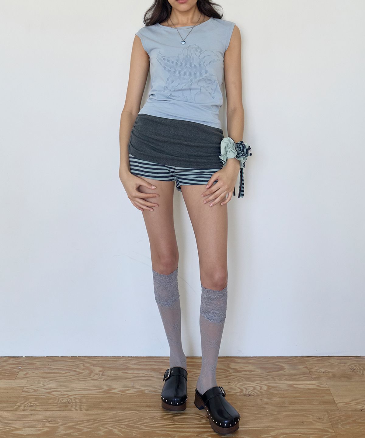 페이네틱(PAINETIC) Back Tied Top (BLUE)